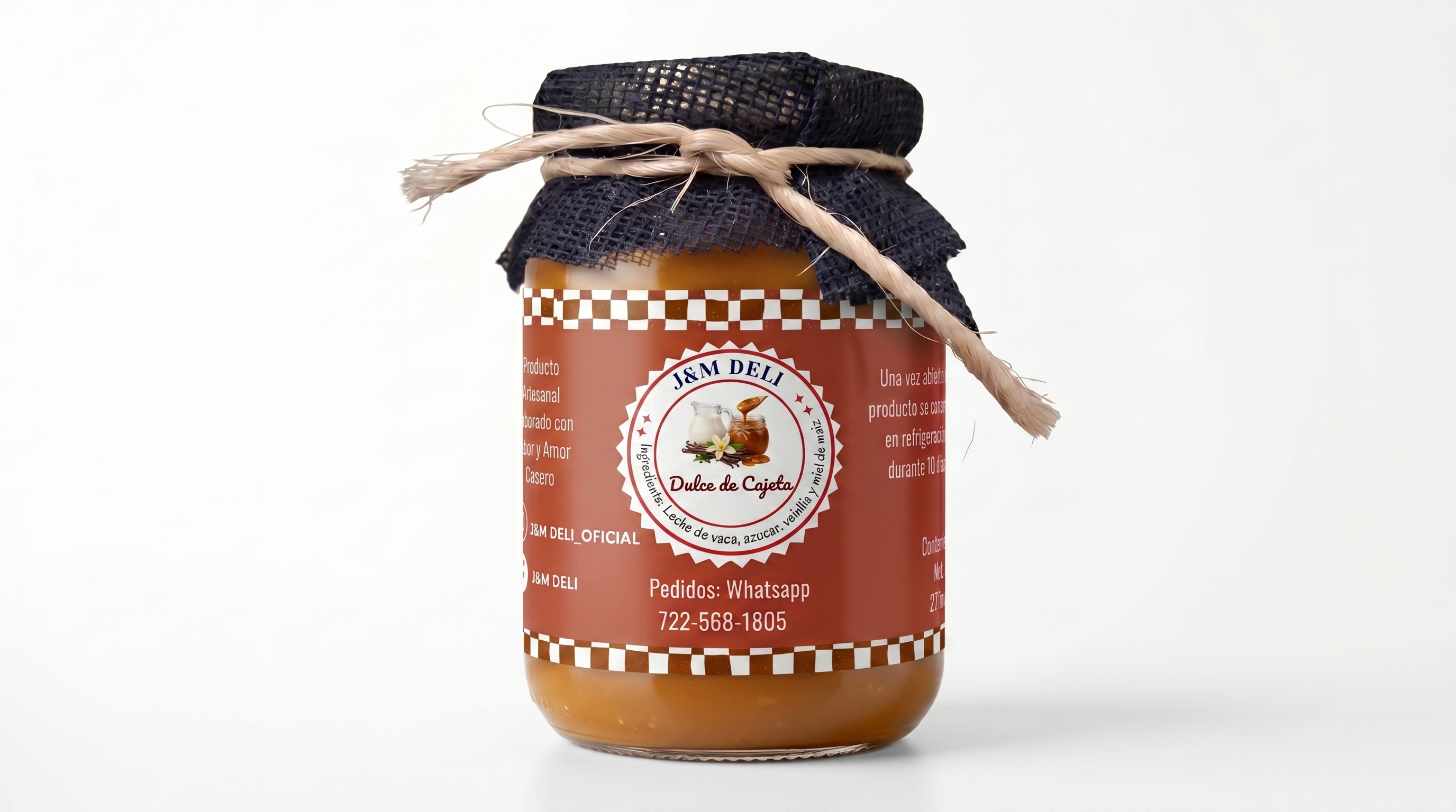 Frasco de dulce de cajeta J&M Deli